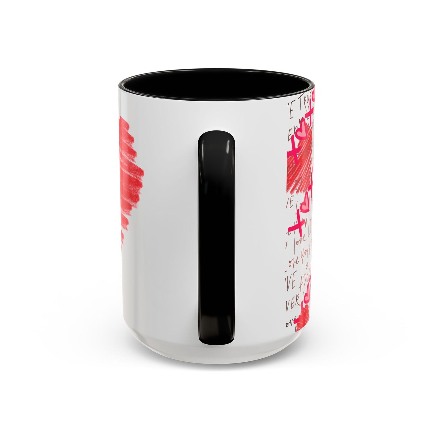 Red Scribble Heart Coffee Mug | Valentine Love Pattern Mug