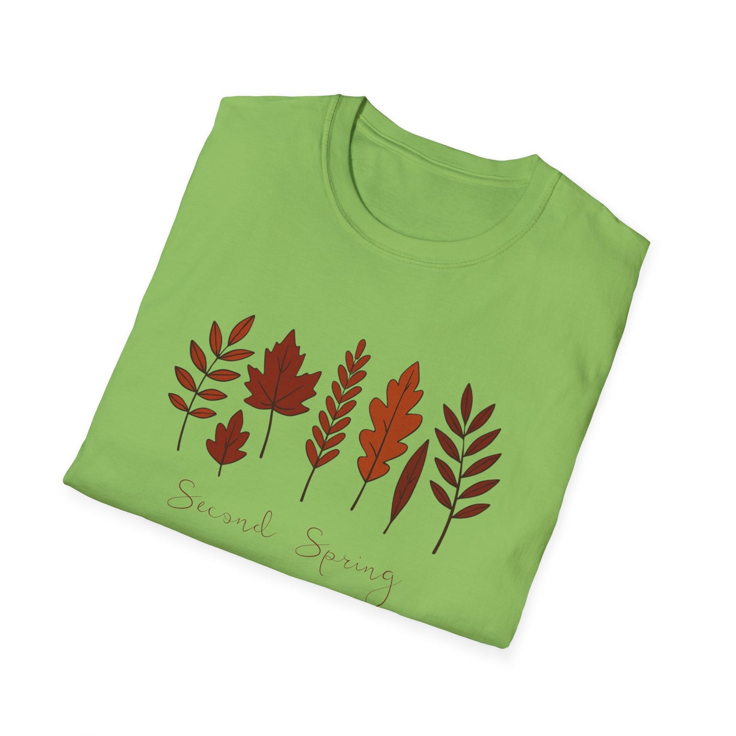 Second Spring Fall Shirt  Autumn Leaves TShirt  Neutral Cozy Thanksgiving Tee  Fall Graphic Tee for Women Unisex  TShirt