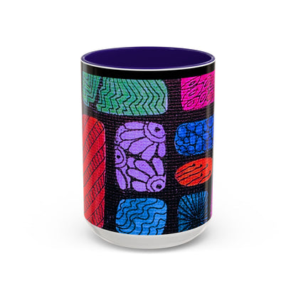 Colorful Abstract Pattern Mug | Vibrant Geometric Shapes Ceramic Mug