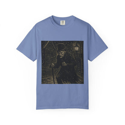 Gothic Scrooge T Shirt Dark Christmas Carol Shirt Vintage Haunted Dickens Tee Unisex Garment Dyed T shirt