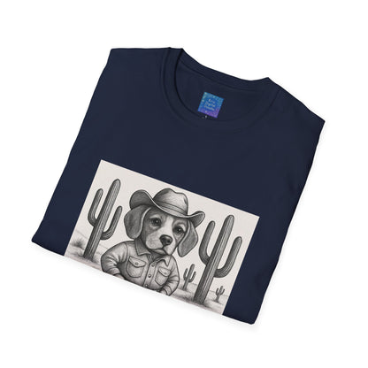 Cowboy Dog T-Shirt, Funny Western Desert Graphic Tee