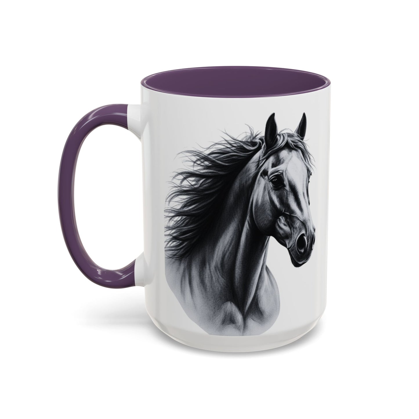 Black Horse Coffee Mug Western Cowboy Horse Art Cup