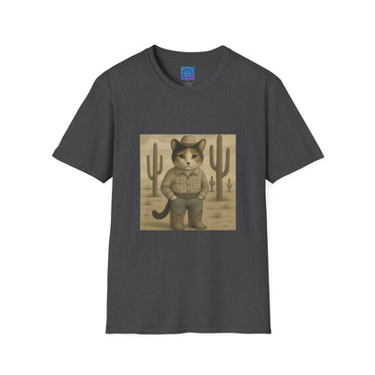 Cowboy Cat Western Graphic T-Shirt, Vintage Country Style Tee