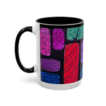 Colorful Abstract Pattern Mug | Vibrant Geometric Shapes Ceramic Mug