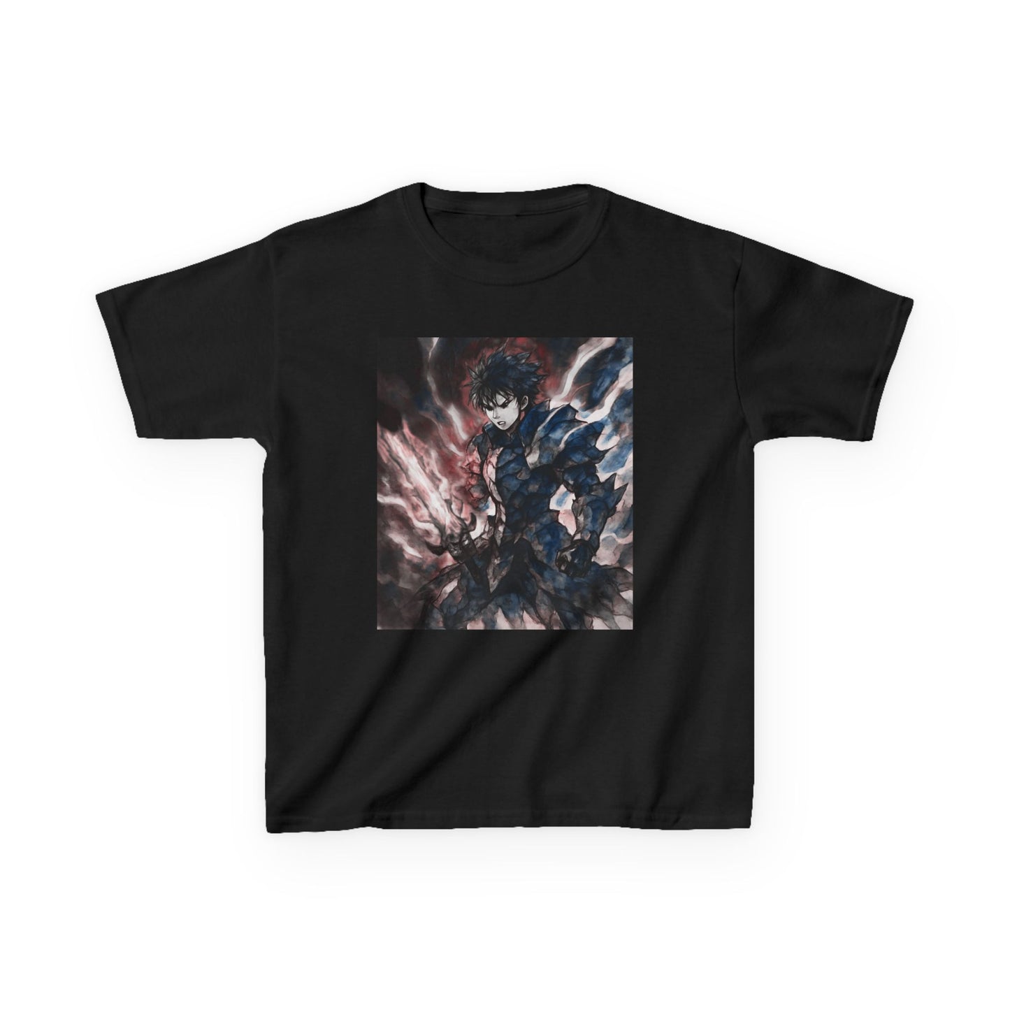 Dark Anime Power T Shirt Edgy Graphic Tee for Fans of Japanese Style Kids Heavy Cotton™ Tee
