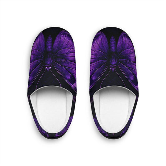 Purple Butterfly Slippers Cozy Indoor Shoes with Bold Design