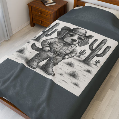 Western Cowboy Dog Blanket, Country Rustic Farmhouse Decor