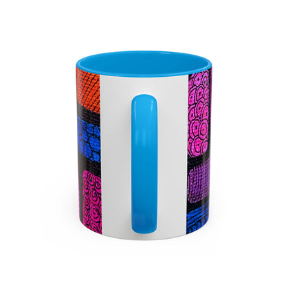 Colorful Abstract Pattern Mug | Vibrant Geometric Shapes Ceramic Mug