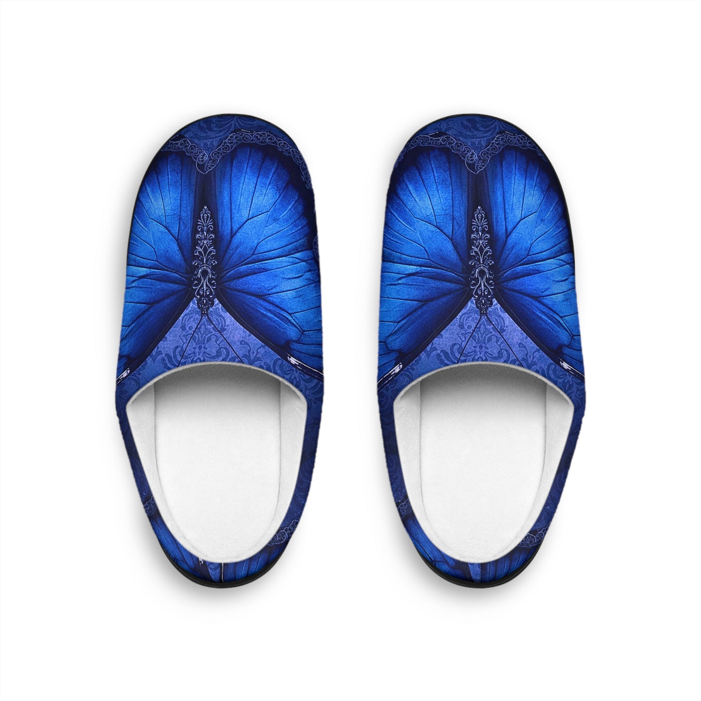 Blue Butterfly Indoor Slippers | Women's Cozy Home Footwear