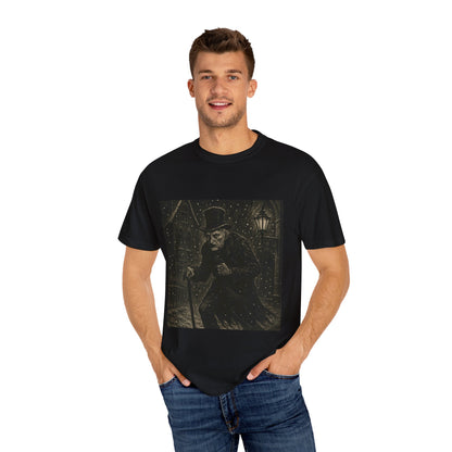 Gothic Scrooge T Shirt Dark Christmas Carol Shirt Vintage Haunted Dickens Tee Unisex Garment Dyed T shirt