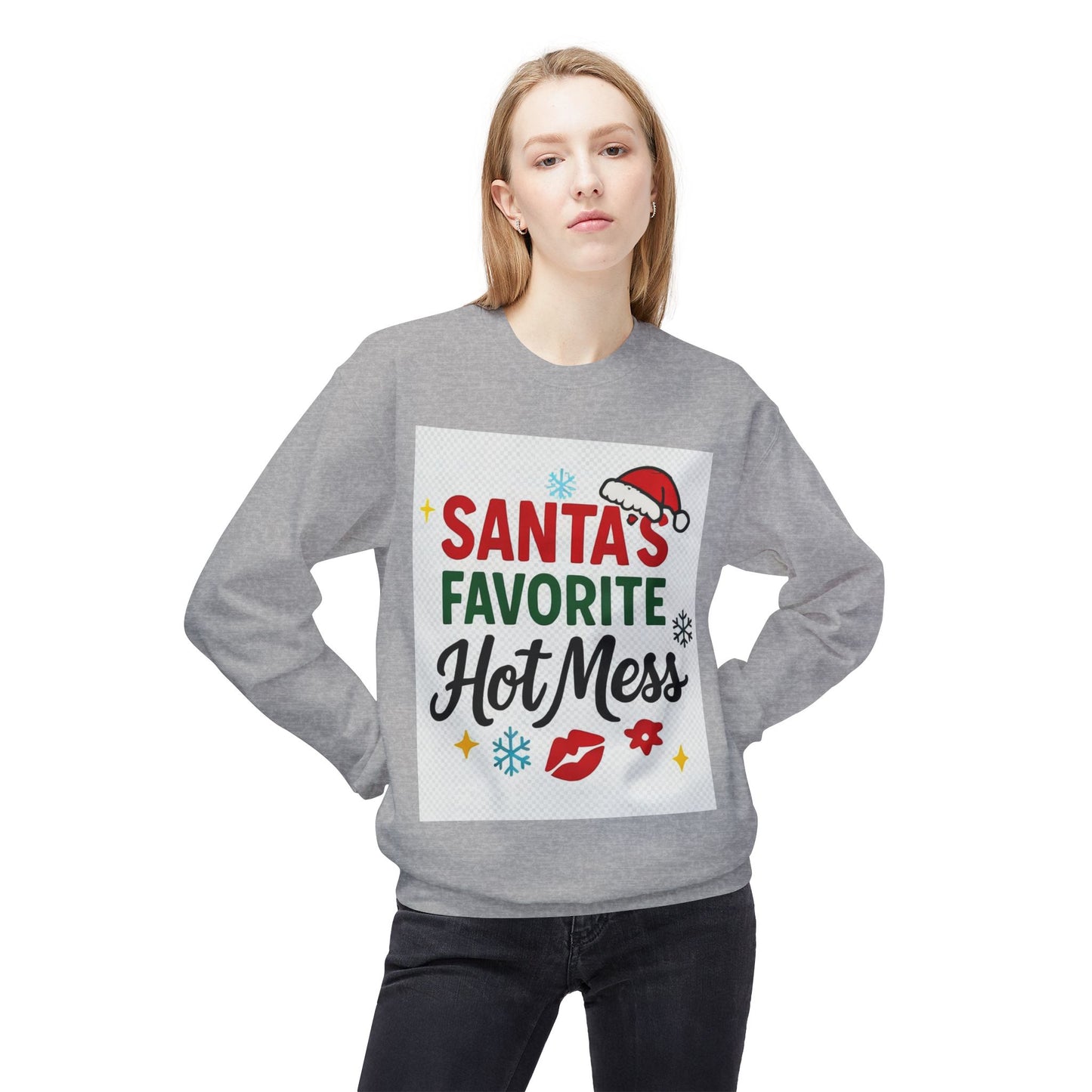 Santas Favorite Hot Mess Christmas Sweatshirt