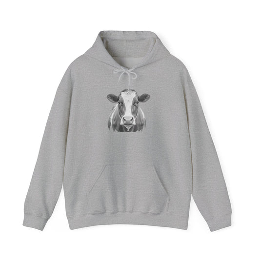 Black and White Cow Hoodie Sweatshirt