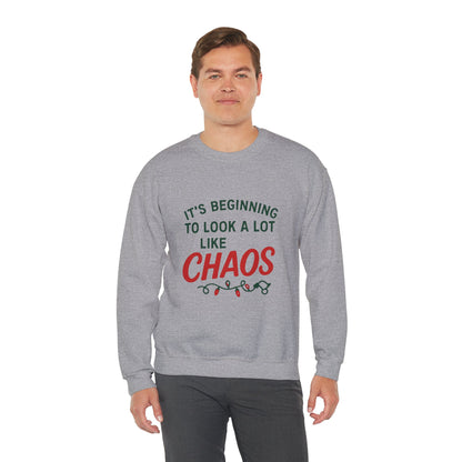 Its Beginning To Look A lot Like Chaos Funny Christmas Sweatshirt