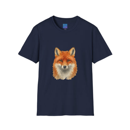 Red Fox Face T-Shirt | Watercolor Fox Portrait