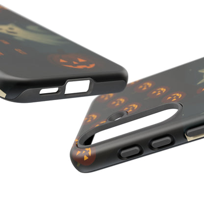 Phone Case, Halloween Haunted House Cat Ghost  iPhone 16, 15, 14, Pixel 8, 6 Samsung Galaxy 25, 24, 23