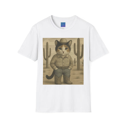 Cowboy Cat Western Graphic T-Shirt, Vintage Country Style Tee