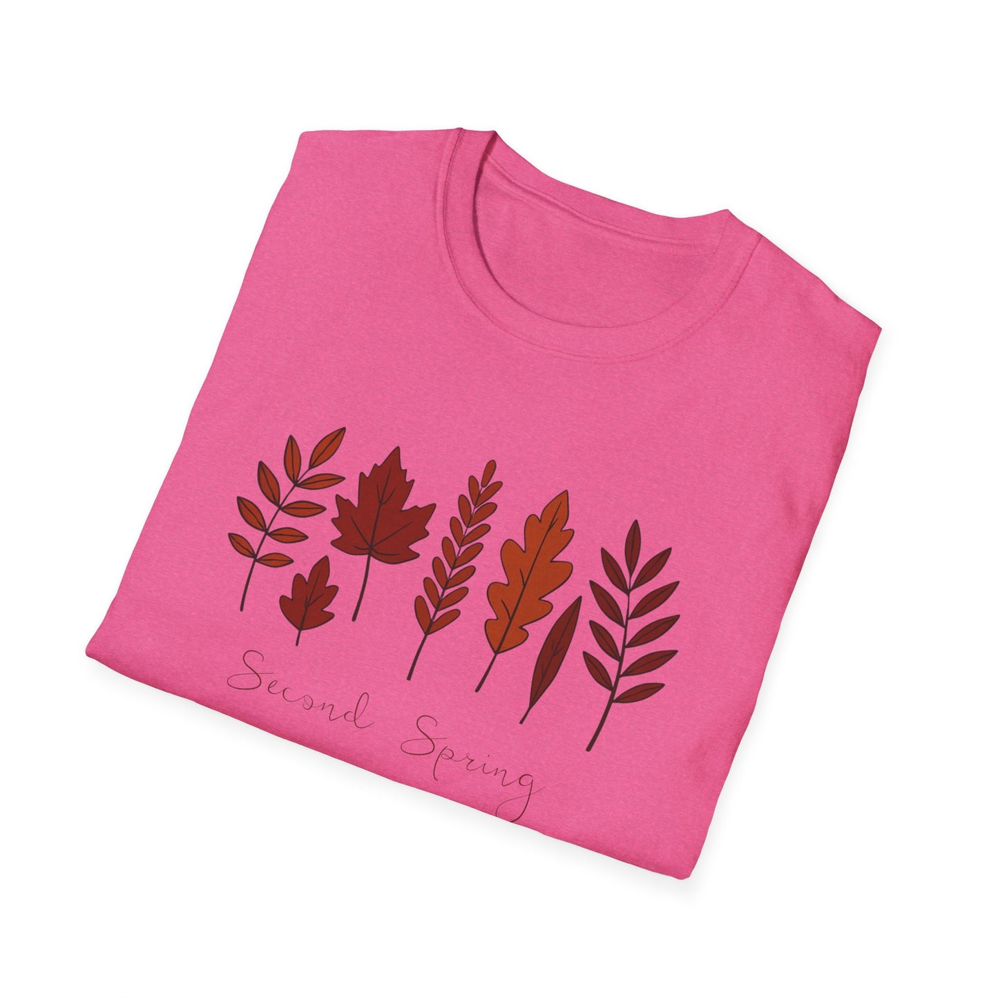 Second Spring Fall Shirt  Autumn Leaves TShirt  Neutral Cozy Thanksgiving Tee  Fall Graphic Tee for Women Unisex  TShirt