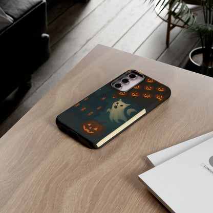 Phone Case, Halloween Haunted House Cat Ghost  iPhone 16, 15, 14, Pixel 8, 6 Samsung Galaxy 25, 24, 23