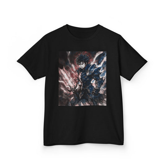 Dark Anime Power T Shirt Edgy Graphic Tee for Fans of Japanese Style Kids Heavy Cotton™ Tee