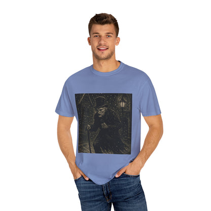 Gothic Scrooge T Shirt Dark Christmas Carol Shirt Vintage Haunted Dickens Tee Unisex Garment Dyed T shirt
