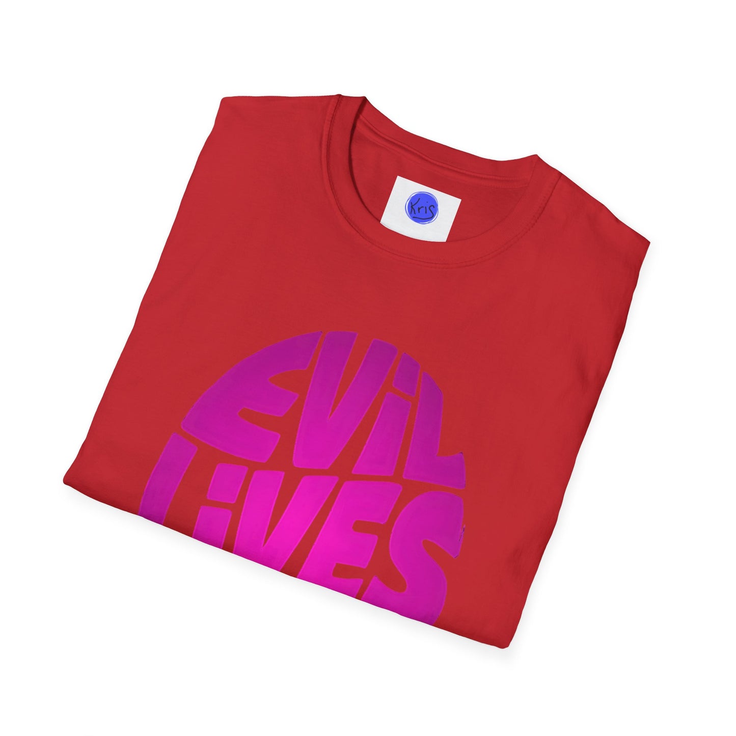 Evil Lives Here Halloween T-shirt, Spooky Retro Style, Mens