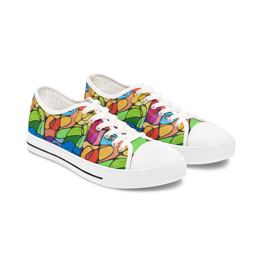 Colorful Mosaic Sneakers Rainbow Art Shoes Stained Glass Style Sneakers