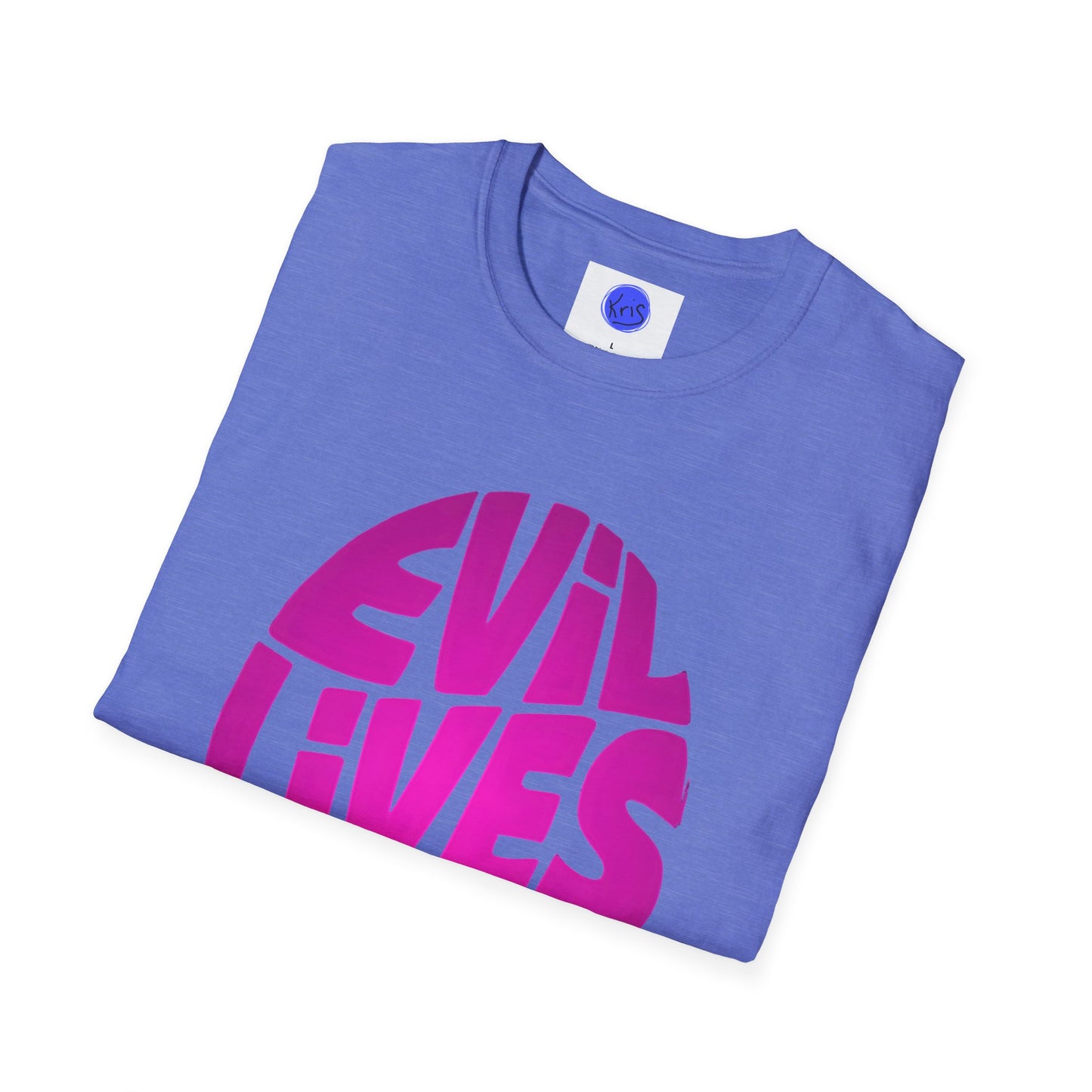 Evil Lives Here Halloween T-shirt, Spooky Retro Style, Mens