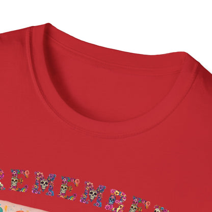 Día de los Muertos Shirt Sugar Skull Memorial Tee Remember Day of the Dead T Shirt