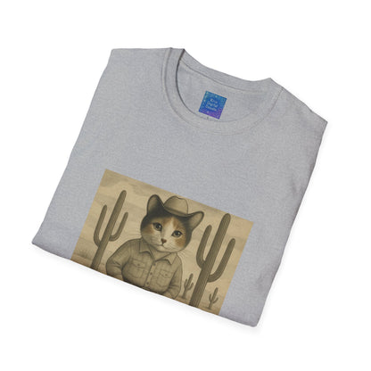 Cowboy Cat Western Graphic T-Shirt, Vintage Country Style Tee