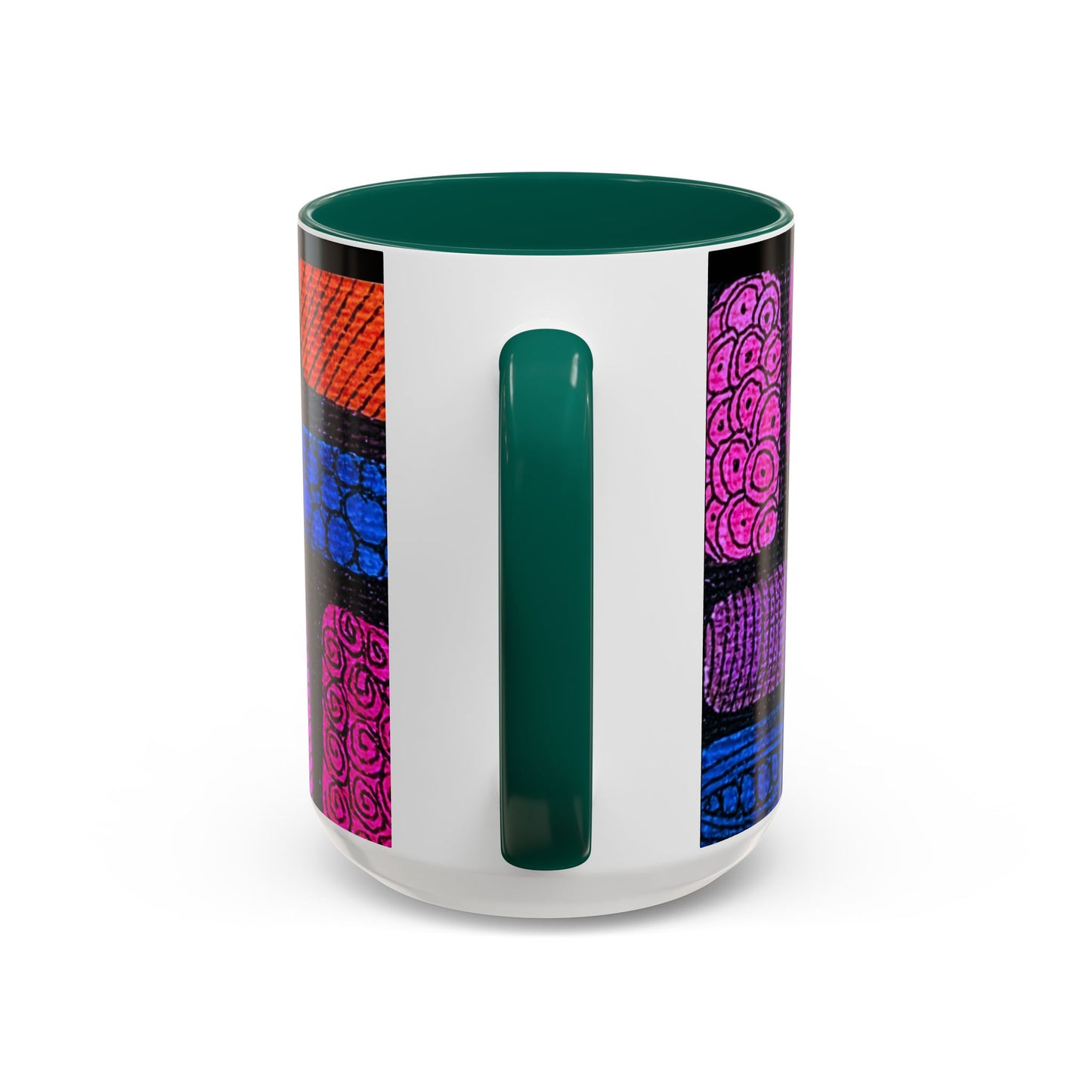 Colorful Abstract Pattern Mug | Vibrant Geometric Shapes Ceramic Mug