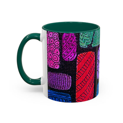 Colorful Abstract Pattern Mug | Vibrant Geometric Shapes Ceramic Mug