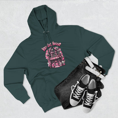 Haunted House Hoodie , Gothic Skull Graphic Halloween Sweatshirt