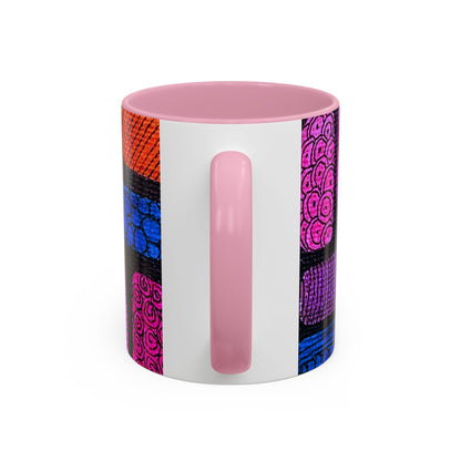 Colorful Abstract Pattern Mug | Vibrant Geometric Shapes Ceramic Mug