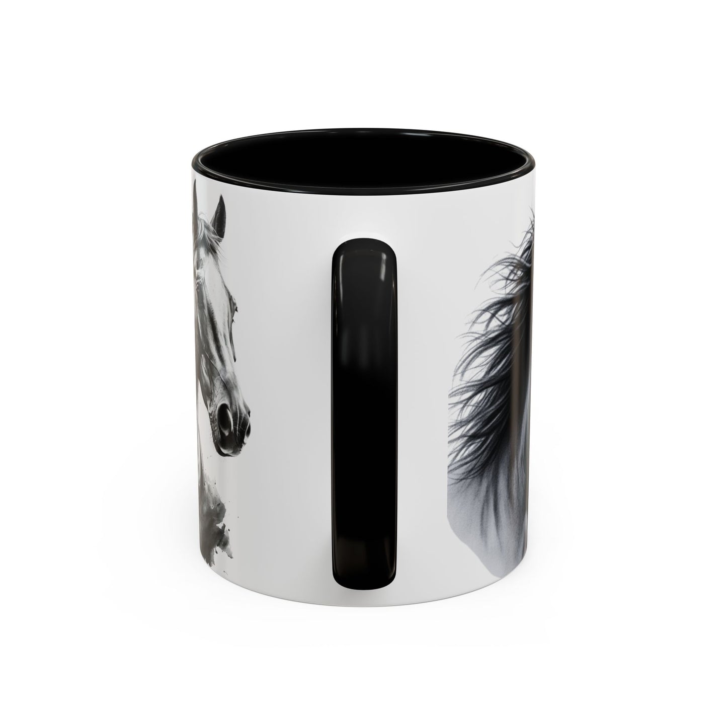 Black Horse Coffee Mug Western Cowboy Horse Art Cup