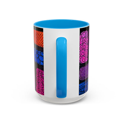 Colorful Abstract Pattern Mug | Vibrant Geometric Shapes Ceramic Mug