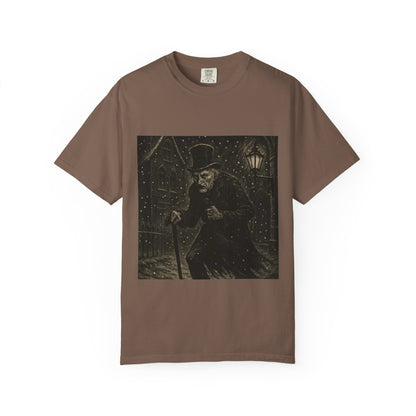 Gothic Scrooge T Shirt Dark Christmas Carol Shirt Vintage Haunted Dickens Tee Unisex Garment Dyed T shirt