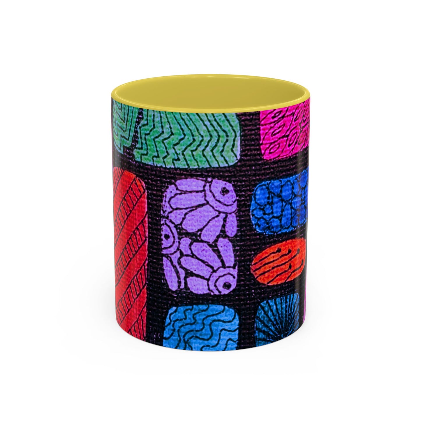 Colorful Abstract Pattern Mug | Vibrant Geometric Shapes Ceramic Mug