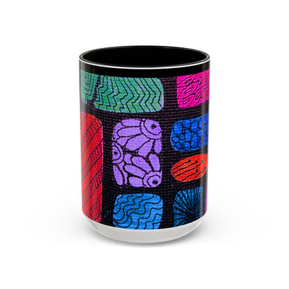 Colorful Abstract Pattern Mug | Vibrant Geometric Shapes Ceramic Mug