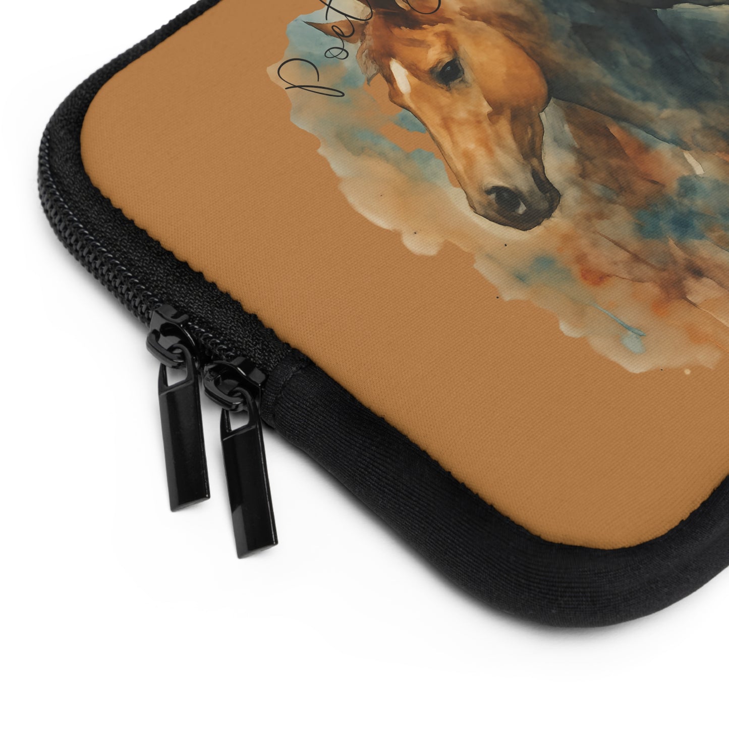 Horse Laptop Sleeve Poetry in Motion Equestrian Case  7in, 10in, 13in, 15in, 17in Rustic Horse Art Tech AccessoryLaptop Sleeve
