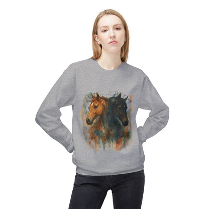 Poetry in Motion Equestrian Horse Sweatshirt Watercolor