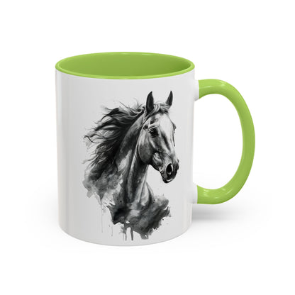 Black Horse Coffee Mug Western Cowboy Horse Art Cup
