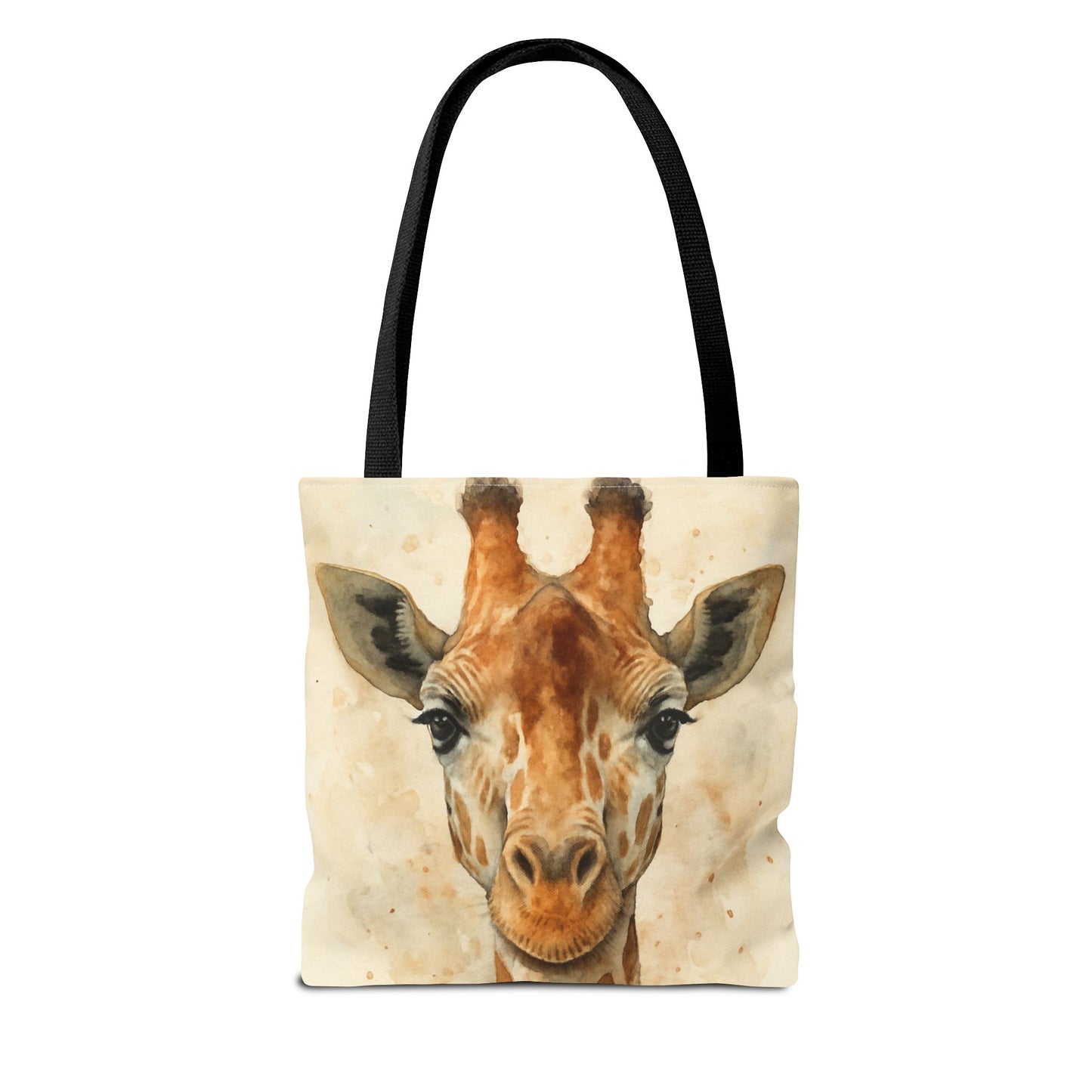 Watercolor Giraffe Face Tote | Animal Print Beach Bag