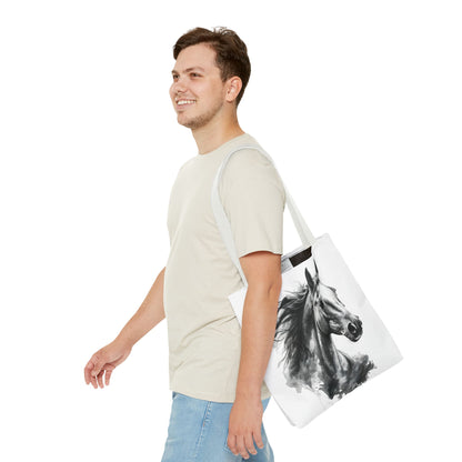 Black Stallion Tote Bag | Artistic Horse Lover Carryall