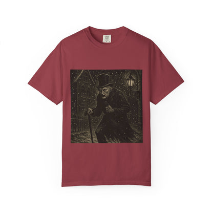 Gothic Scrooge T Shirt Dark Christmas Carol Shirt Vintage Haunted Dickens Tee Unisex Garment Dyed T shirt