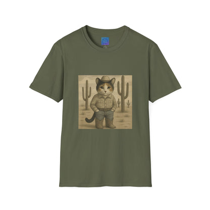 Cowboy Cat Western Graphic T-Shirt, Vintage Country Style Tee