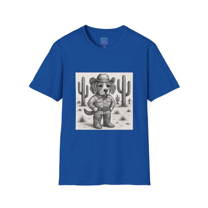 Cowboy Dog T-Shirt, Funny Western Desert Graphic Tee