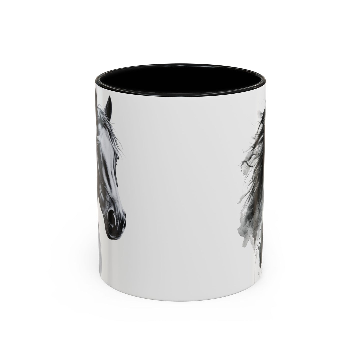 Black Horse Coffee Mug Western Cowboy Horse Art Cup