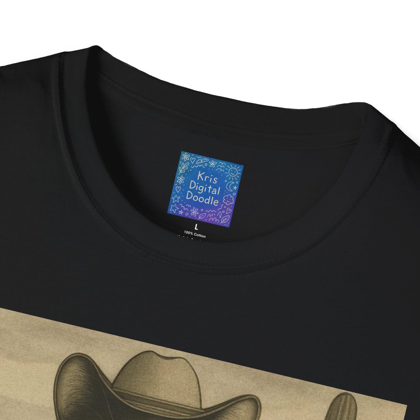 Cowboy Cat Western Graphic T-Shirt, Vintage Country Style Tee