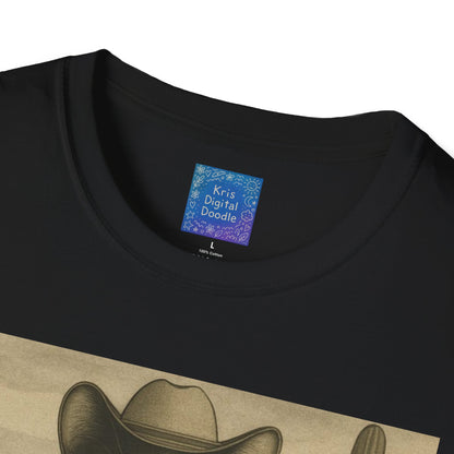 Cowboy Cat Western Graphic T-Shirt, Vintage Country Style Tee