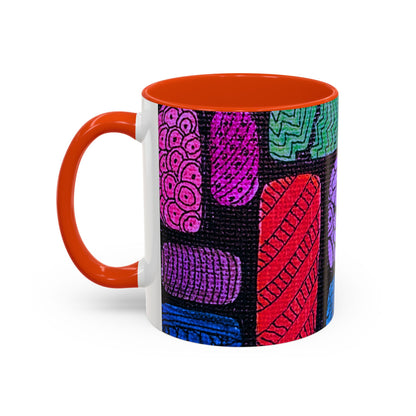 Colorful Abstract Pattern Mug | Vibrant Geometric Shapes Ceramic Mug